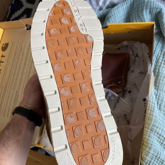 10W Carhartt Men's 6 Inch Waterproof Wedge Steel Toe Work Boot, Tan, 10 Wide - Picture 2 of 8